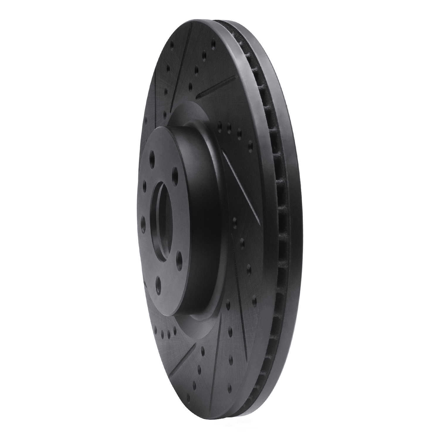 Dynamic Friction Company 633-54073L DFC Brake Rotor - Drilled And Slotted - Black