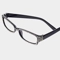 thumbnail image 1 of Black  Black Diamond Crystal Pave Rectangular Reading Glasses I, 1 of 1