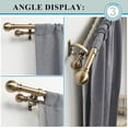 thumbnail image 3 of Mayrhyme Antique Bronze Double Curtain Rods 36-72 Inch,1‘‘Front and 5/8‘‘Back Double Drapery Rod with Small Round Ball and Aluminum Brackets, Adjustable Dual Window Rod for Sheer/Blackout Curtains, 3 of 7