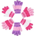 thumbnail image 4 of 3Pairs Kids Gloves Full Fingers Knitted Gloves Warm Mitten Winter Favor for Little Boys and Girls, 4 of 7