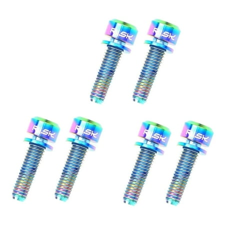 

6 Pieces Titanium Alloy Bike Handlebar Stem Screw Bike Stem . 8.4mm - M5x20 Colorful 8.4mm