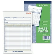 Tops 46320 Sales Order Book - 50 Sheet(s) - 2 Part - Carbonless Copy - 8 3/8" x 5 1/2" Sheet Size - 1 / Each