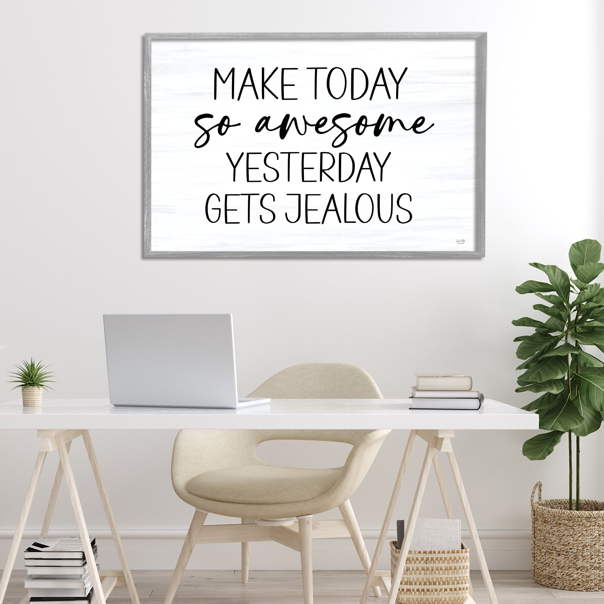 Stupell Industries Today So Awesome Yesterday Jealous Gray Framed Giclee Art, design by Lux + Me Designs