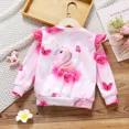 thumbnail image 6 of PatPat Toddler Girl Clothes Baby Girl Sweatshirt Long Sleeves Animal Unicorn Butterfly Print Ruffled Pullover, Pink, 18-24 Months, 6 of 6