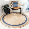 thumbnail image 2 of SAFAVIEH Natural Fiber Ariana Bordered Area Rug, Navy/Natural, 6' x 6' Square, 2 of 8