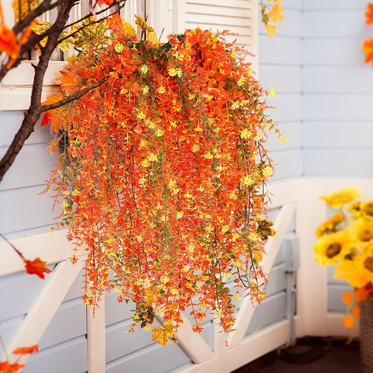 Ywuzuh Artificial Fake Hanging Flowers Artificial Hanging Plants Outdoors  UV Resistant Look Real for Outside Home Indoor Planter Porch Patio Balcony  Yard Decor - Walmart.com