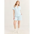 thumbnail image 4 of Joyspun Women's Dreamy Soft Collection Notch Collar Top and Shorts Pajama Set, 2-Piece, Sizes XS-3X, 4 of 7