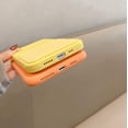 thumbnail image 4 of Color Wallet Phone Case Compatible with iPhone 11 Pro Max, Simple Design, Handmade Purse Protective Business Case Hard Back Covers (Orange, iPhone 11 Pro Max), 4 of 14