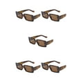 thumbnail image 2 of kurtrusly Rectangular Lightweight Frame Protection For Fashionable Look PC Materials Eyeglasses Leopard print frame 5Set, 2 of 6