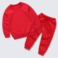 thumbnail image 6 of TOWED22 Toddler Baby Boy Fall Winter Outfit Waffle Solid Color Long Sleeve Sweatshirts Stretch Jogger Pants Newborn Clothes Set(Blazer,12-18 M), 6 of 6
