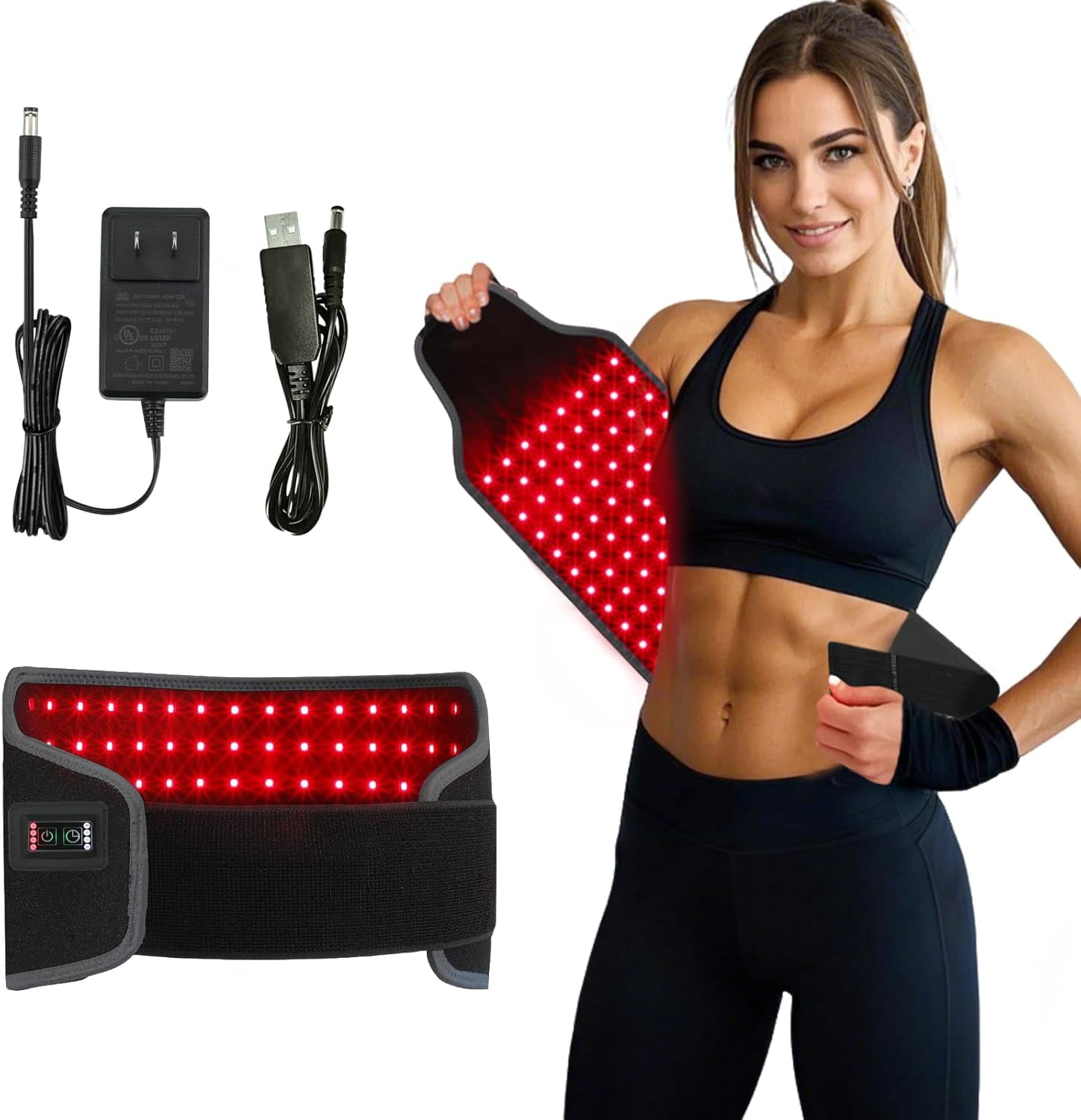 LIFELT8UM Red Light Therapy Belt for Body Promotes Relaxation, Red Light Wrap for Enhanced Muscle Recovery，360 LED Beads with 660nm Red Light & 850nm Light