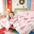 thumbnail image 4 of Manfei Merry Xmas 7 Pieces Full Size Bedding Sets,Farmhouse Santa Claus Full Size Bed in a Bag,Pink Reversible, 4 of 7