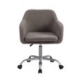 thumbnail image 5 of Linon Rylen Mid Back Task Chair with Adjustable Height and Swivel, Silver/Gray Sherpa, 5 of 10