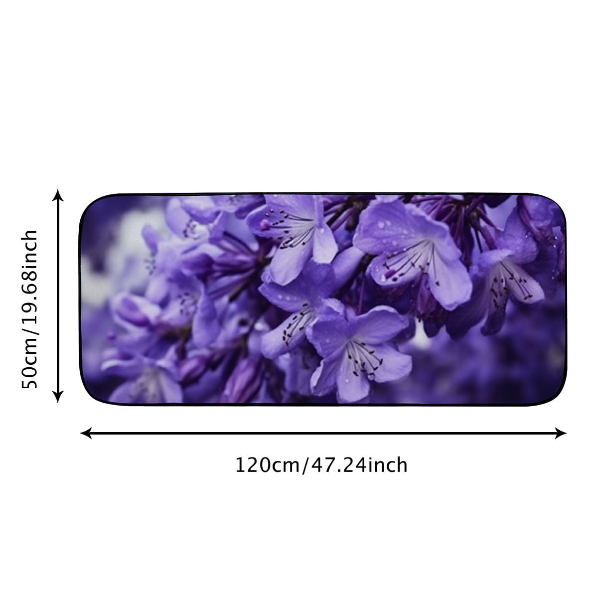 Qinduosi Decorative Door Mat, Door Mat with Non-Slip Rubber Backing, Easy Cleaning, Traps Dirt, for Entry, Patio, Garage- Jacaranda Brisbane Queensland Flower Violet Spring 19.68*47.24 in