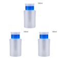 thumbnail image 3 of ZheElen Pump Dispenser Bottle Compact Refillable Empty 180ml Nail Remover Liquid Holder Manicure Accessory Package Containers Blue 3Set, 3 of 6