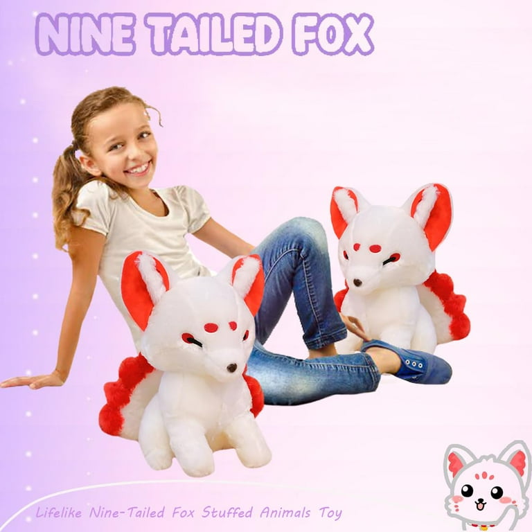 Lifelike Nine-Tailed Fox Stuffed Animals Toy Realistic Red Fox