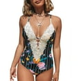 thumbnail image 1 of Women's Bikini Swimsuit Front Cross Lace Up Two Piece Bathing Suit, 1 of 4