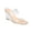 Clear Vinyl, variant on Womens White Translucent Cushioned Eleste Square Toe Wedge Slip On Heeled Sandal 9.5 M