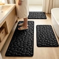 thumbnail image 6 of PoyoKee 3pcs Soft Bathroom Rugs, Sponge Density Pebbles Bath Mat, Non-Slide Absorbent Bathroom Rug for Laundry, Bath Mats Home Decor, 15" x 47" ,, 6 of 6