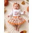 thumbnail image 6 of Miaouyo Toddler Girl Thanksgiving Outfits Long Sleeve Tops + Pumpkin Print Skirt, 6 of 8