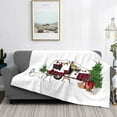 thumbnail image 2 of Fotbe Vintage Buffalo Plaid Christmas Camper Manta de Franela con Estampado, Manta Ultrasuave para Cama, Sofá, Auto, Hipoalergénica y Antibolitas-80"x60", 2 of 6
