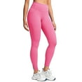 thumbnail image 3 of Leggings for Women Workout Leggings Tummy Control Fleece Fitness Solid Color Outdoor Sports Running Yoga Pants Athletic Underwear with Pocket Hot Pink S, 3 of 9