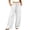 White, variant on HomeDM Women's Sweatpants Drawstring Loose Lounge Pants with Pockets for Summer Casual Work Gray L
