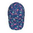 thumbnail image 4 of Kdxio Unisex Plants And Flamingos Pattern Baseball Cap Unisex Washed Classic Adjustable Hat, 4 of 8