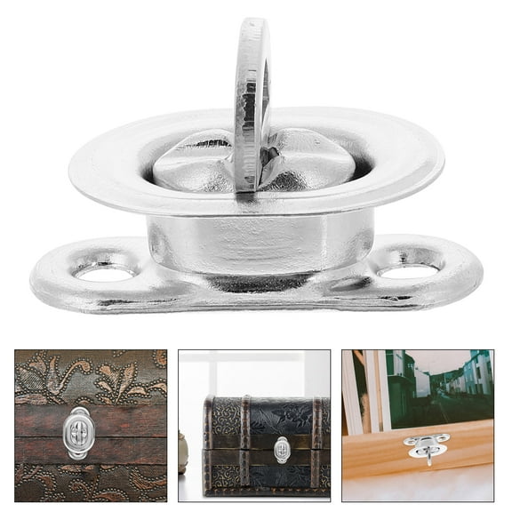 Silver Clasp for Handbag with Turn Lock Design 1 Set for DIY Craft and Bag Making