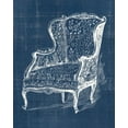 thumbnail image 2 of Vision Studio  15x18 Gold Ornate Wood Framed with Double Matting Museum Art Print Titled - Antique Chair Blueprint III, 2 of 4