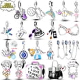 thumbnail image 2 of Charms Maleta De Viaje Colgante De Unicornio De La Suerte plata Real 925 Encantos De Ajuste Original Collar De Pulsera Diy Niño Niña Abalorios Para Joyería Regalo Fiesta Cumpleaños, 2 of 4