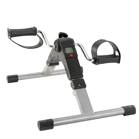 Bike Pedal Exerciser, Foldable Mini Exercise Bike for Leg and Arm Workouts, Portable Under Desk Exerciser