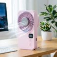 thumbnail image 5 of Zguuel Rechargeable Handheld Fan with Ice Plate, Semiconductor Cooling Turbo Fan with Digital Display & Adjustable Speed, Personal Cooling Fan for Travel, Outdoor, Summer, 5 of 5