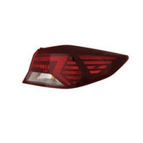 New Aftermarket Passenger Side Outer Tail Light Assembly 92402F3500 CAPA fits 2019-2020 Hyundai Elantra::USA Built Models