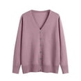 thumbnail image 6 of Fartey Womens Cardigan Sweaters 2025 Fashion Solid Color Button up V Neck Long Sleeve Sweaters Soft Comfy Knit Casual Cardigans Gray S-3XL, 6 of 9