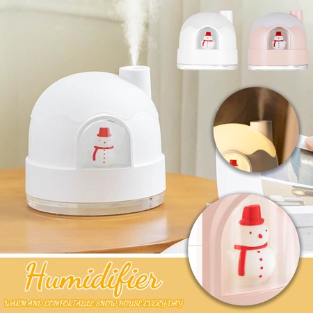 

Mittory New Snowhouse Night Light Humidifier USB Home Office Desktop Mini Atomizer Cute Favorite Humidifier Charging Model