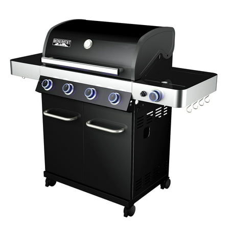 Monument Grills Porcelain 4 Burner Propane Gas Grill With Usb Led Monument Grills Porcelain 4 Burner Propane Gas Grill With Usb Led Light Black Com
