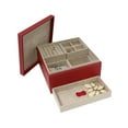 thumbnail image 2 of Red Leather with Studs Jewelry Box - 8.35W x 4.5H in., 2 of 3