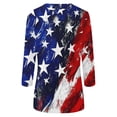 thumbnail image 4 of 250th Anniversary USA Shirt Women America 250 Shirt 3/4 Sleeve Patriotic Flag Print Tops 1776-2026 Tshirt Gifts 4th of July Tshirt, 4 of 5