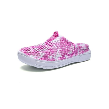 

Woobling Women Sandals Summer Mules Beach Clogs Indoor Outdoor Casual Shoes Lightweight Slides Slip On Quick Dry Pink US 10