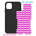 thumbnail image 2 of DistinctInk Custom SKIN / DECAL compatible with OtterBox Commuter for iPhone 11 (6.1" Screen) - Hot Pink White Chevron Stripes Wave - Chevron Stripes Pattern, 2 of 5