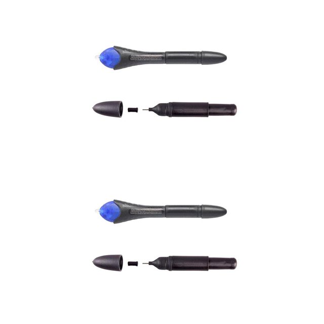 stanreset Glue Pen with LED Light Portable Plastic Adhesive Applicator Refillable Household Applying Tool Handicraft Accessory Pen and Glue 2Set