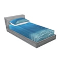 thumbnail image 3 of Ambesonne Ocean Fitted Sheet & Pillow Sham Set, Underwater Wilderness, Queen, Blue Turquoise, 3 of 3