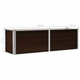 thumbnail image 2 of vidaXL Raised Garden Bed Planter Pot Flower Box Outdoor Galvanized Steel Brown, 2 of 7