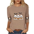 thumbnail image 2 of Warop Women's Halloween Fashion Printed 3/4 Sleeve Tops Casual Tunic Round Neck Blouse Loose Fit Pullover T Shirts, 2 of 5