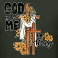 thumbnail image 6 of Wild Bobby God Made Me This Way Cross with Sunflowers Inspirational/Christian Men Tank Top, Forest Green, Medium, 6 of 6