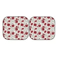 thumbnail image 7 of Goofa Leaves And Anemone Flowers In Red Grey Pattern 2 Piece Car Windshield Sun Shade Foldable | Front Windshield Shade for Sun, Heat and UV Rays | Sunshade for Car Front Window-Small, 7 of 7