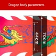 thumbnail image 5 of Dragon Dance Ribbons Flowy Rainbow Satin, Colorful Dragon Shaped Dancing Wand Silk Dragon Dance Ribbon Streamer,Square Fitness Dance Washable Dragon Streamer, 5 of 7