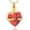 Gold+Red, variant on Crystal Rose Flower Cremation Jewelry Memorial Urn Necklace for Ashes Heart Shape Stainless Steel Ash Holder Pendant Mini Keepsake