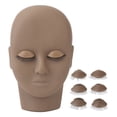 thumbnail image 2 of Lash Mannequin Head Lash Practice Kit Makeup Eyelash Extension Practice Doll Head with 3 Pairs Removable Eyelids Double Layer Lashes Replaced Eyelids Training Mannequin Head, 2 of 8